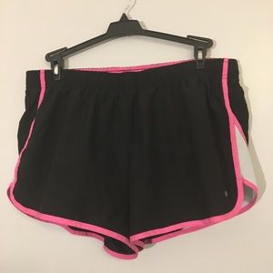 Pink and Black Xersion Athletic Shorts